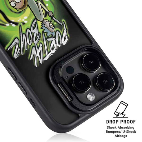 Adult Swim Rick and Morty Portal Boyz iPhone 15 Pro Kickstand Case